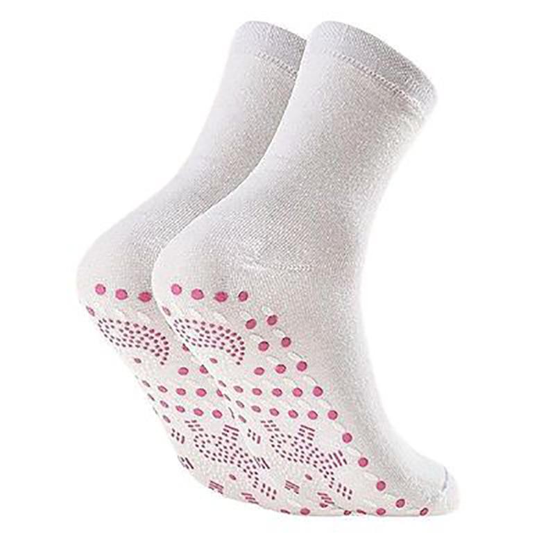 Heated socks, health massage socks, moxibustion heated tourmaline mid-calf thickened warm socks, heat therapy cold protection socks, mugwort